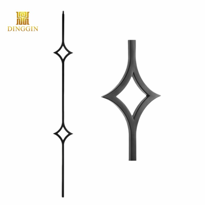2 Double Diamond wrought iron baluster