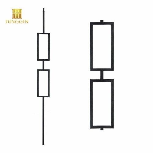 2 Double Rectangle wrought iron baluster