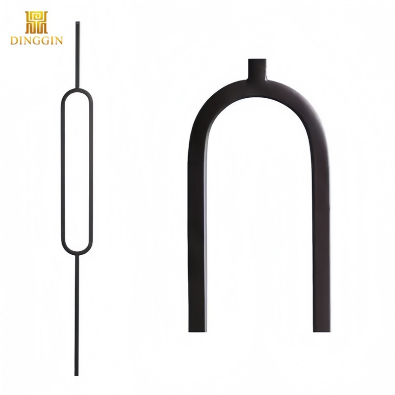 2 Oval iron stair baluster