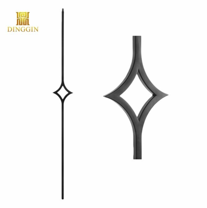 2 Single Diamond wrought iron baluster