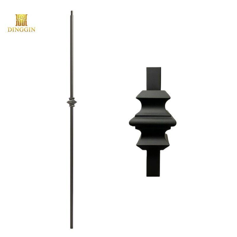 2 Modern Single Knuckle Iron Baluster