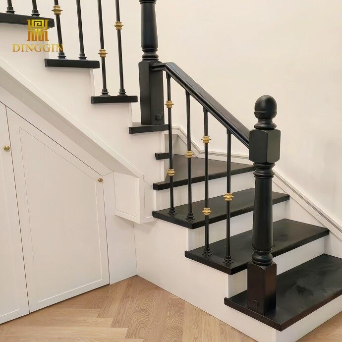 black balusters interior