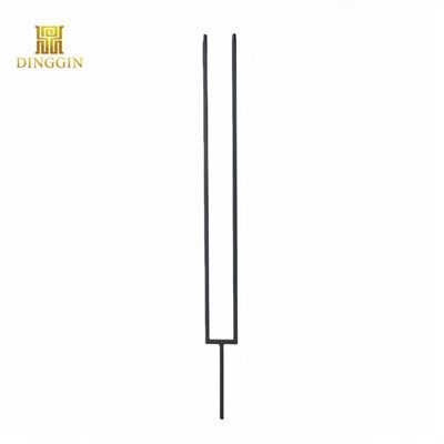 Balaustre de ferro forjat rectangular dividit