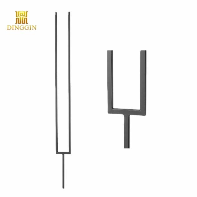 2 Split Rectangle wrought iron baluster