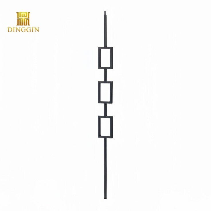 1 Triple Rectangle iron railing spindle