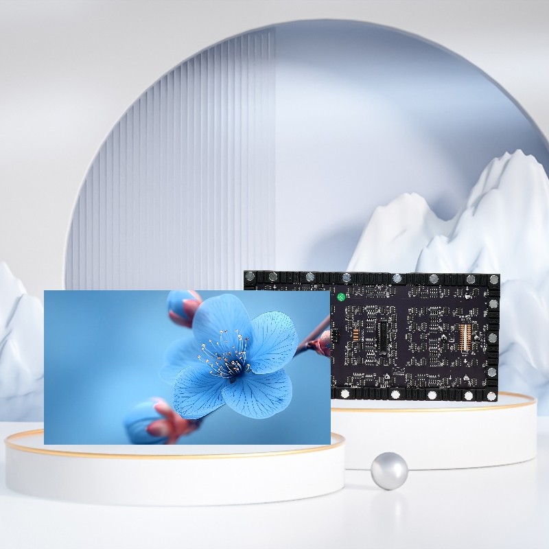 Module back and front of P1.25 flexible led  display wall