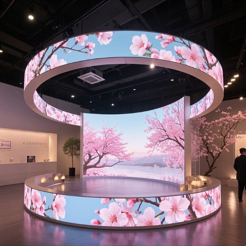 R2 Curved LED display show