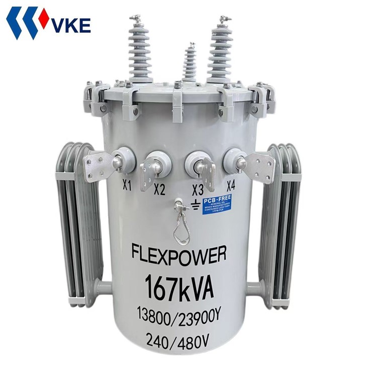 Transformateur montumé monophasé de 167 KVA