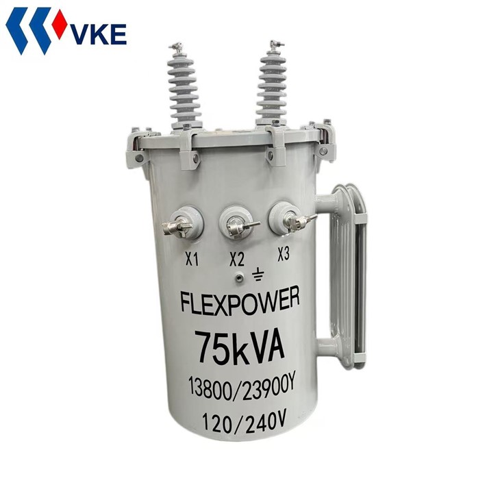 Transformateur monté sur le pôle KVA 75 KVA