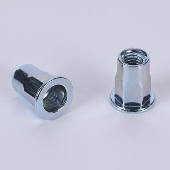 Kepala datar setengah hex baja baja paku keling