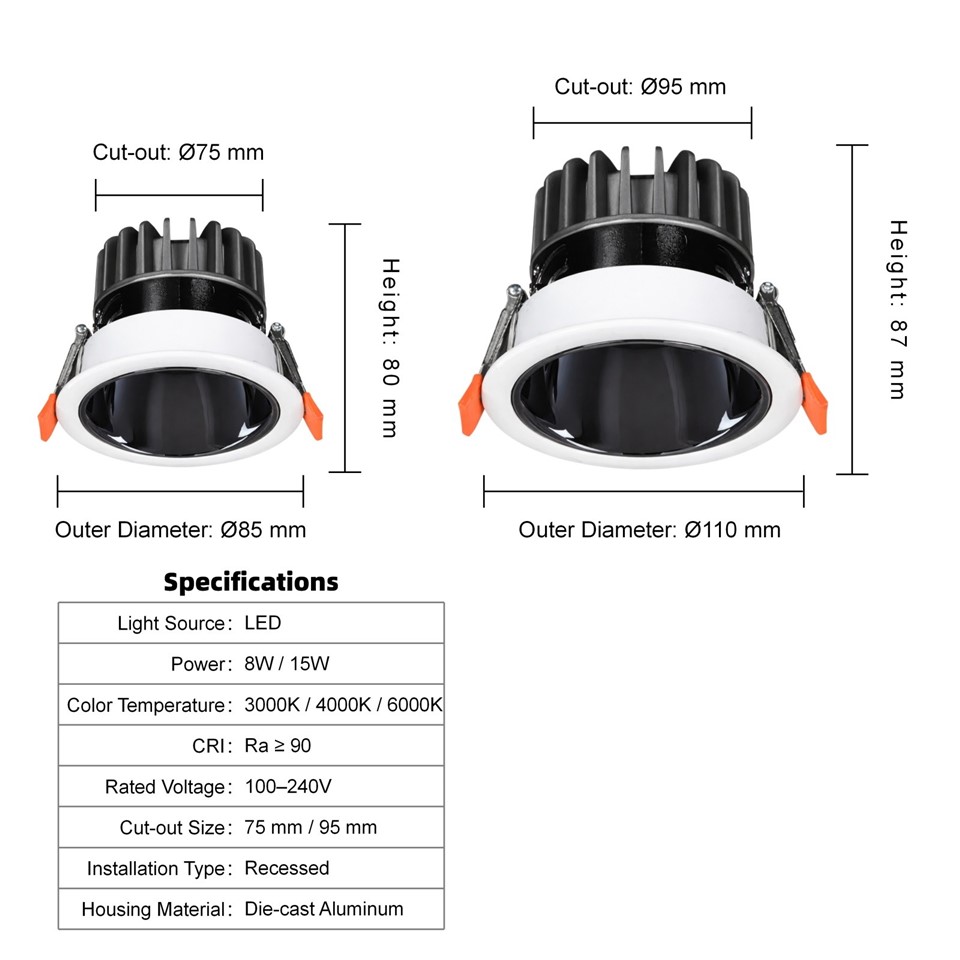 Deep Recessed Downlight high quality