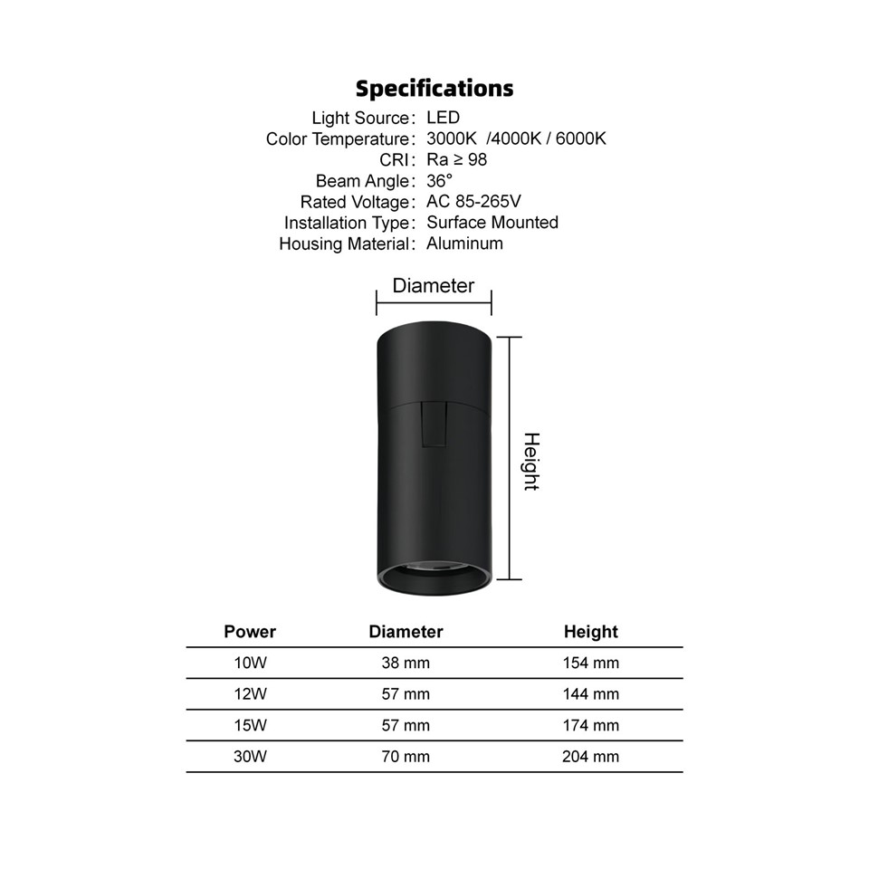 Surface Mounted Adjustable Spotlight best