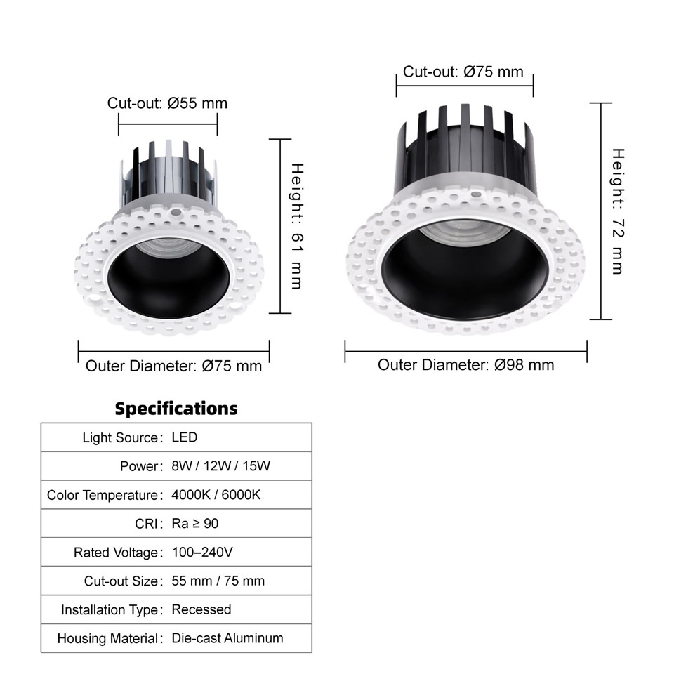 Trimless Downlight best