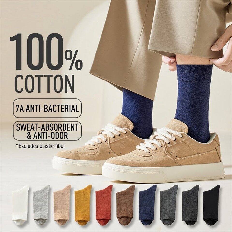 جوراب ساق پا میانه- نخی مردانه