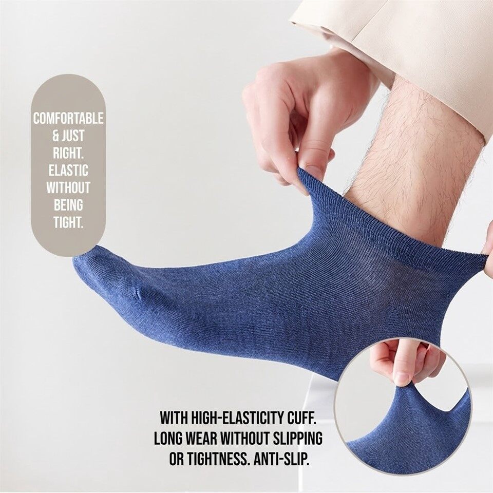 ถุงเท้าผ้าฝ้ายข้อสั้นบุรุษ