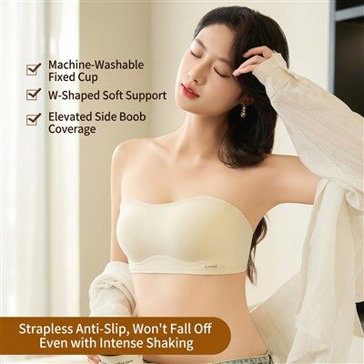 Cómodo sujetador sin tirantes para busto grande