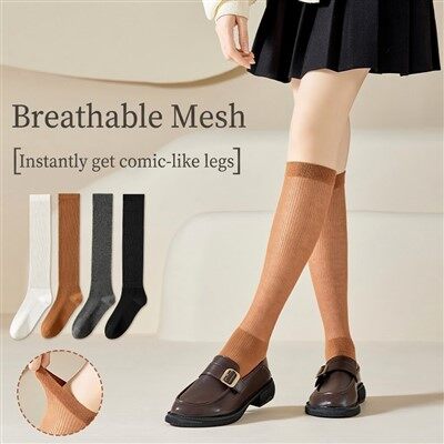 Calcetines largos blancos para mujer