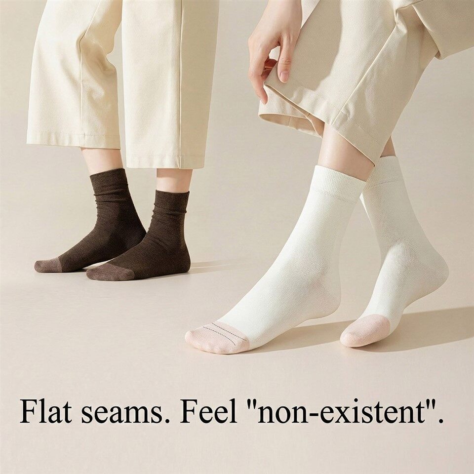 Women's Pure Cotton Mid-calf Socks high quality