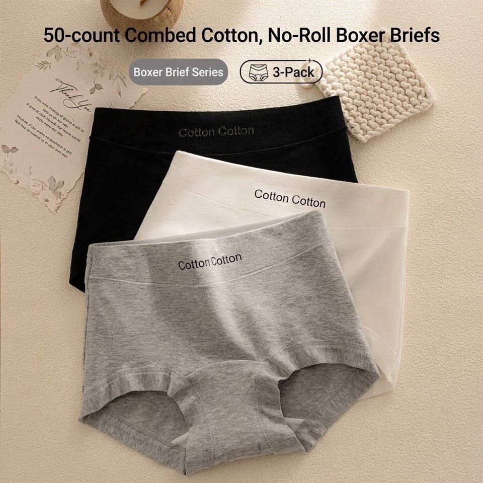 Womens Cotton Boxer Shorts Underwear high quality