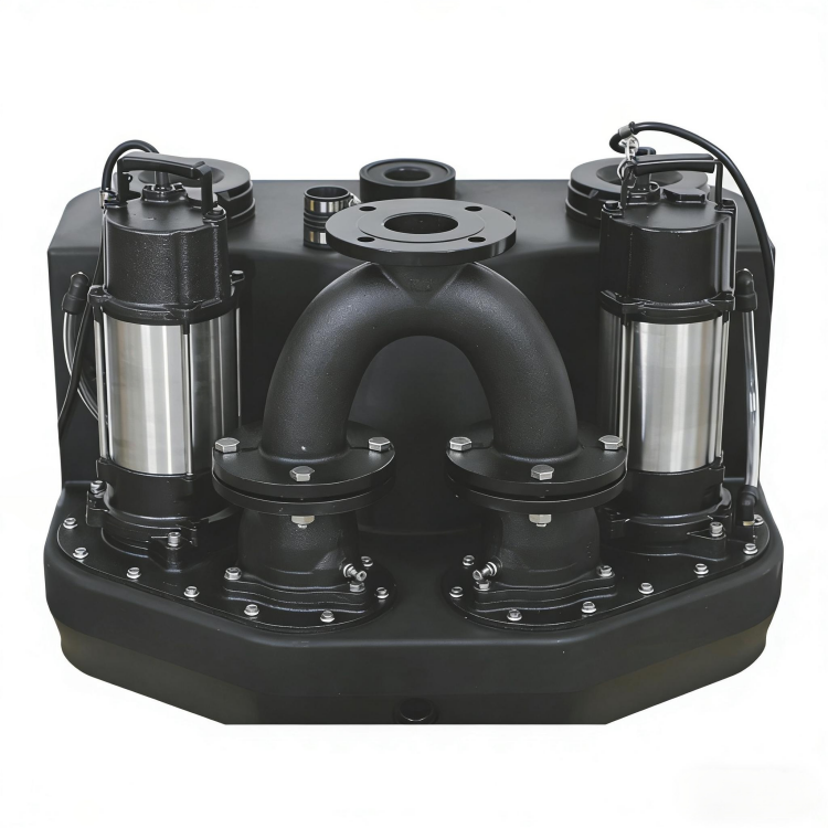 Integroitu jäteveden nostoasema Puoliulkoinen kaksoispumppu