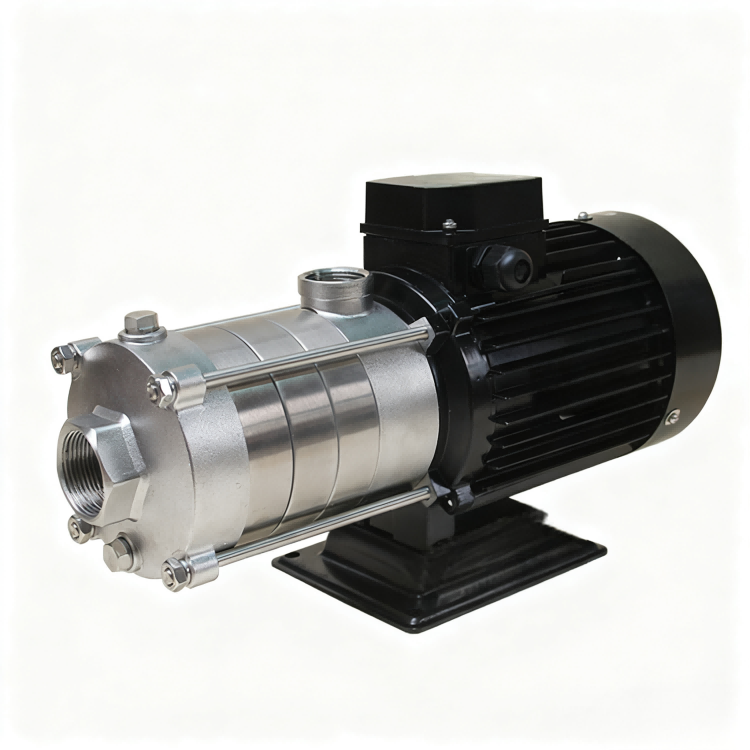 Horizontale Mehrstufenpumpe aus Gusseisen für leichte -Beanspruchungen mit kleinem Durchmesser