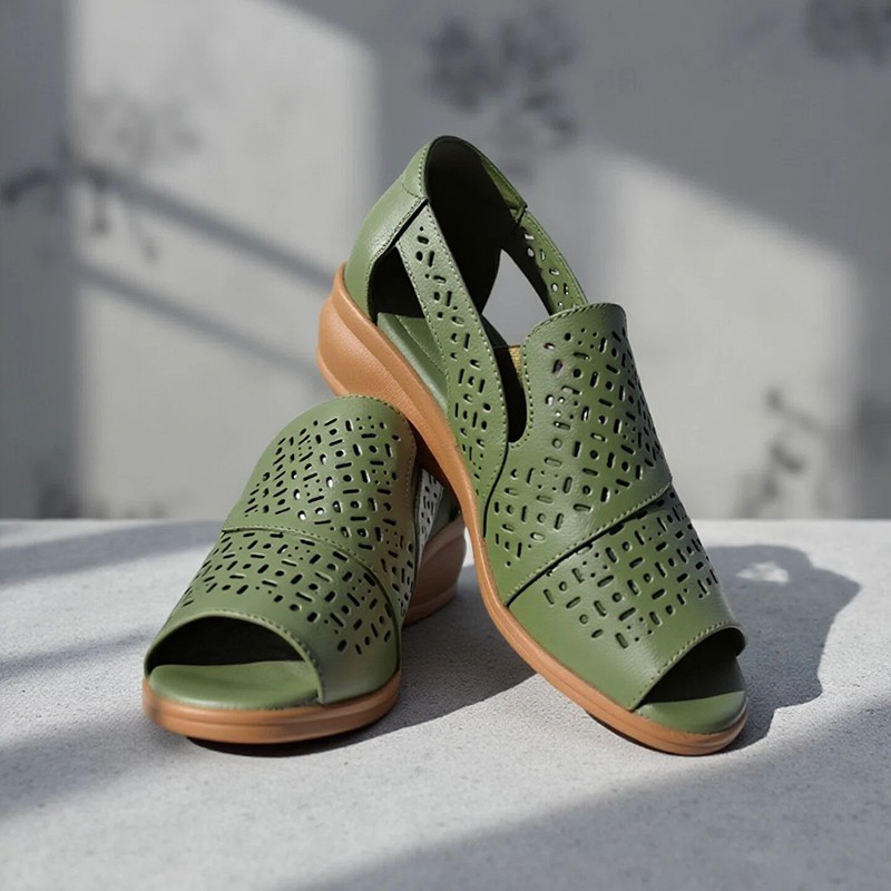 Peep Toe Sling Back Sandals high quality