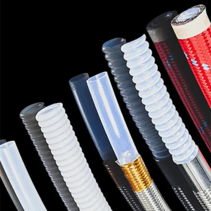 Hos Jalinan SS Bergaris PTFE Berbelit-belit