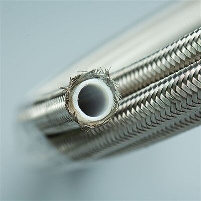 Selang Fleksibel Berjajar PTFE Jalinan SS