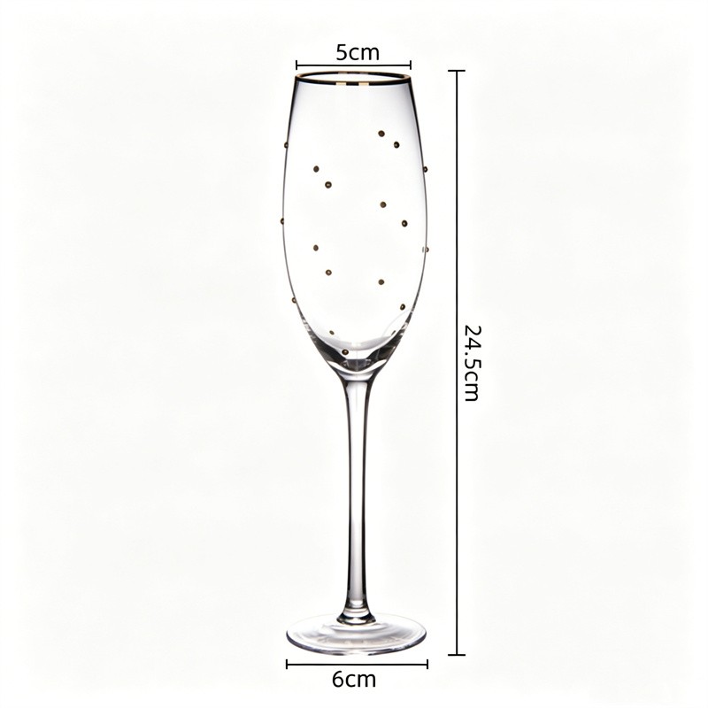 Champagne Flutes With Gold Trim factory