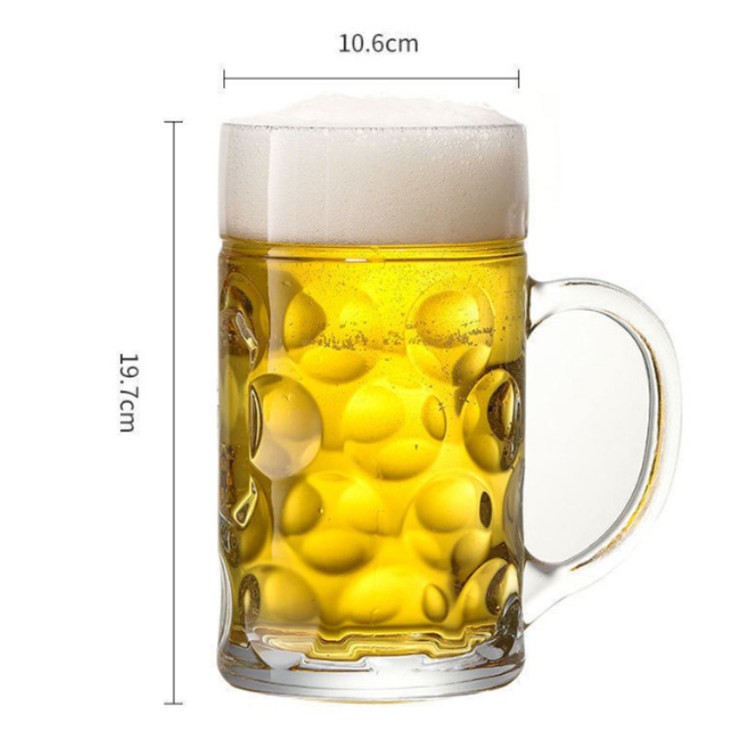 Dimple Pint Glass With Handle factory