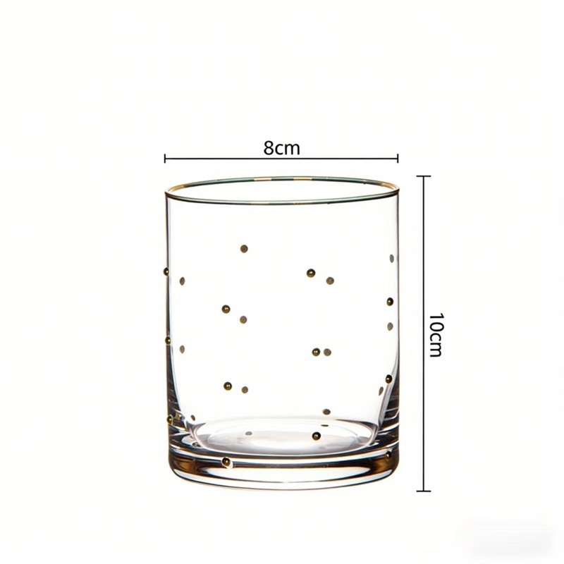 Gold Dotted DOF Whiskey Glass factory