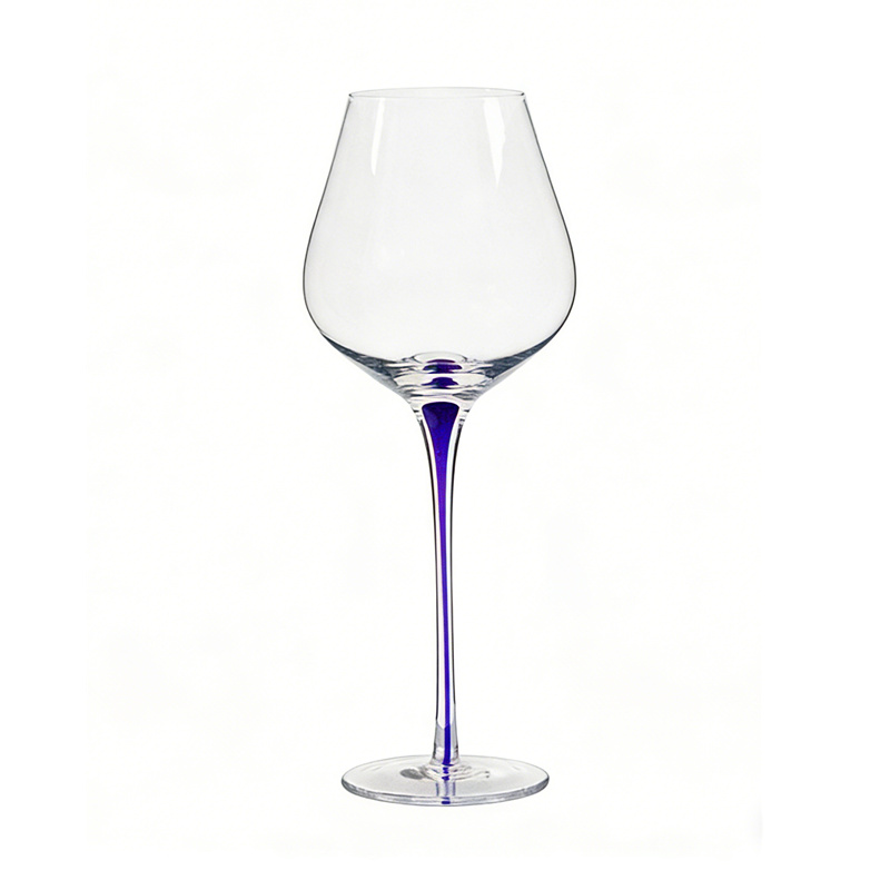 Clear Wine Glass With Blue Stem suppliers