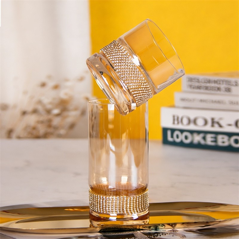 Rhinestone Tumbler Glass Set factory