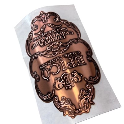 Perfume Bottle Metal Label