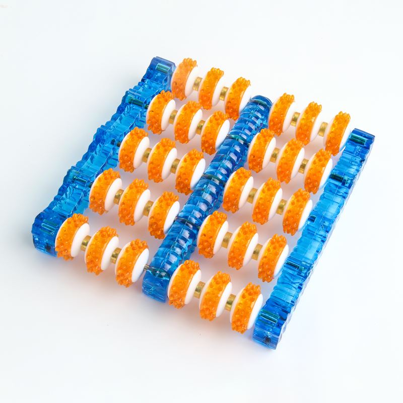 Massageador de pés com rolo-dupla fileira