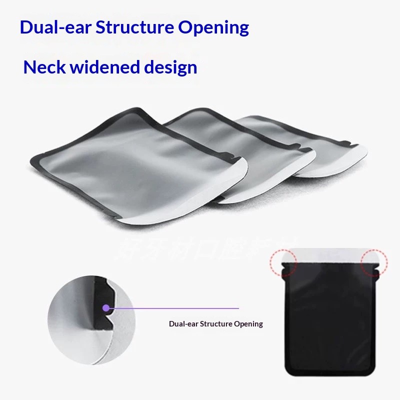 Dual-ear structure opening neck widened design