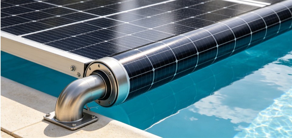 Electric Solar Swimming Pool Cover With Metal Roller factory