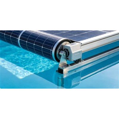 Electric Solar Swimming Pool Cover with Metal Roller