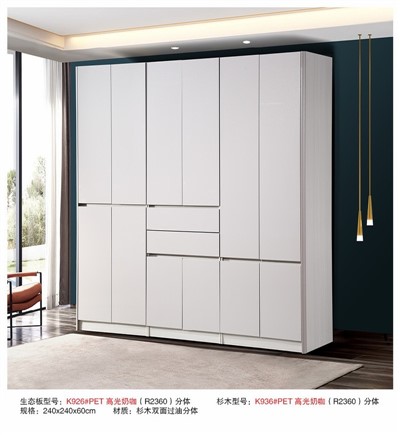 Tall Wardrobe Closet with Drawers