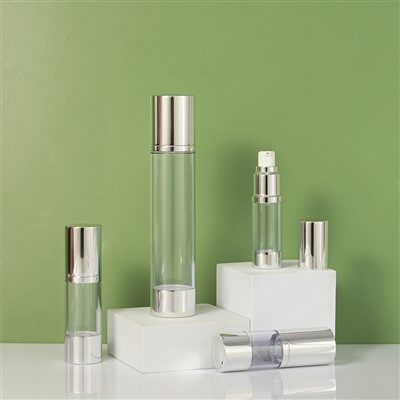 Airless Pump Bottle With Silver Aluminum